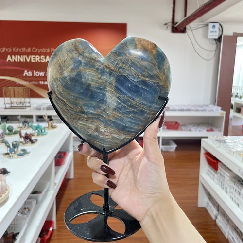 Cuore onice blu naturale - , 4,2