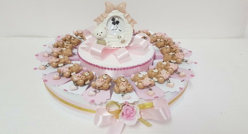 Torta bomboniera orsetti cuore - torta,