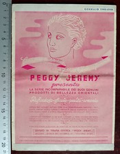 CATALOGO COSMETICI 1940 PEGGY JEREMY MILANO - PRODOTTI ORIENTALI CREME BELLEZZA