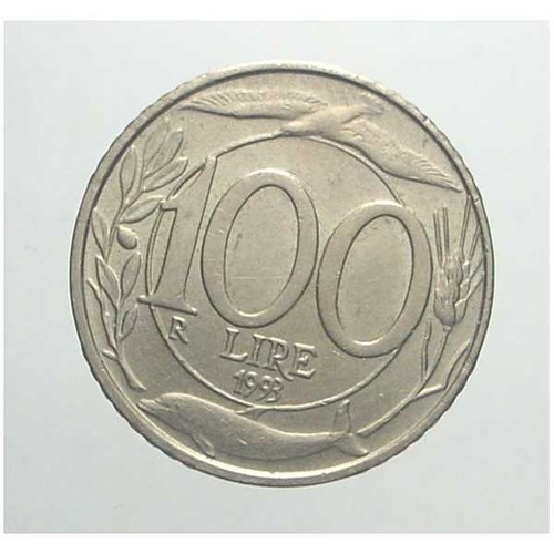 Repubblica italiana 100 - -, lire