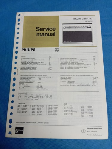 Radio philips 22rr712 vintage - 22rr712,
