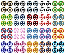 ACCLAIM Autoadesivo Spirale Ciotole Bowlers Adesivi Identità Set Completo di 4