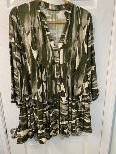 Italian viscose tiered - , dress