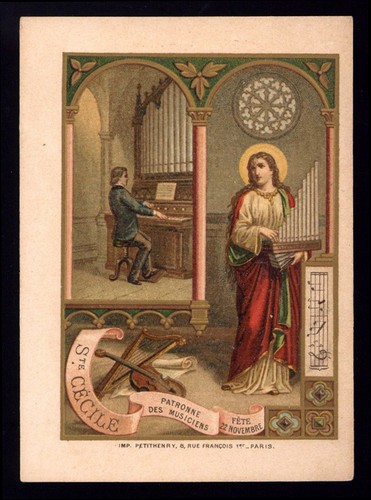 Antico santino cromo holy - santino, card