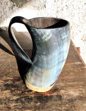DIVIT HORN AUTENTICO CORNO VICHINGO CARAFFA BICCHIERE BOCCALE IN CORNO DI BUE