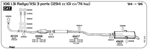 Catalizzatore per peugeot 106 - catalizzatore,