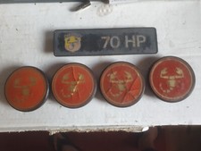 Tappi Coppette Ruota Stemma Scritta AUTOBIANCHI A112 ABARTH 70 HP USATI LEGGERE 