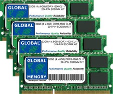 KIT RAM 32 GB 4x8 GB DDR3L 1600 MHz PC3L-12800 204 PIN SODIMM IMAC 27" (FINE 2014)