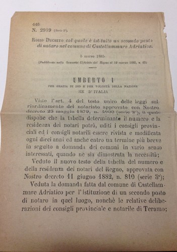 Regio decreto 03 1885 - regio,