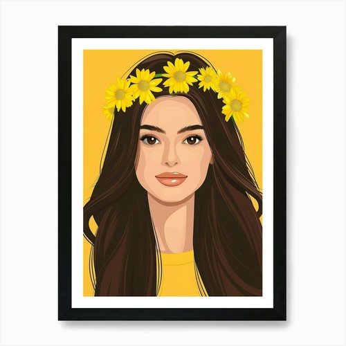 Ritratto ragazza con fiori - di,
