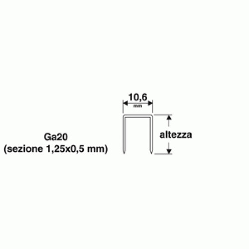 Punti 6x10mm 1000 per - punti,