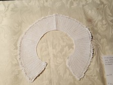 Colletto da bimbo vintage in cotone bianco uncinetto (6) B34 ^