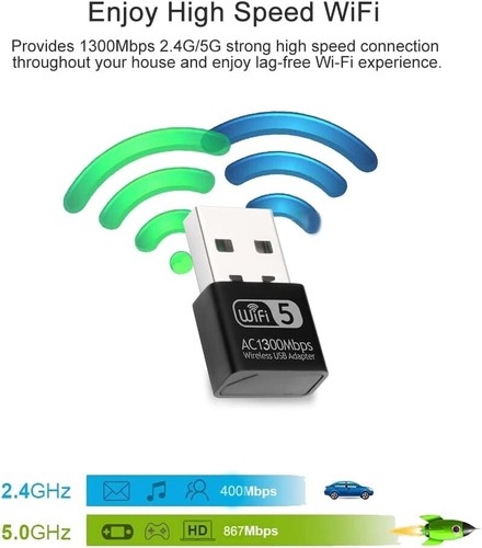 Adattatore wifi usb ac1300mbps - wifi,