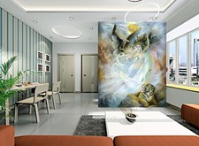 Carta da parati 3D fata aquila