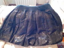 Gonna Monnalisa Chic taglia L 170cm colore nero a palloncino in paillettes