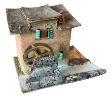 casetta per PRESEPE originale anni '50/60 , sughero  e cartone dipinta a mano