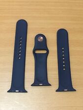 Cinturino originale Apple Watch 42mm e 44mm misura S/M & M/L blu notte con spilla oro