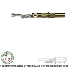 Sensore Magnetico Antifurto Contatto Magnetico NC  in Ottone a Sigaretta Allarme