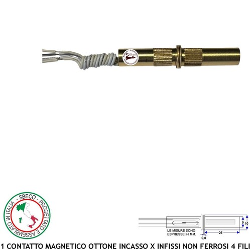 Contatto magnetico ottone - in,