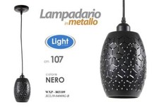 LAMPADARIO METALLO NERO