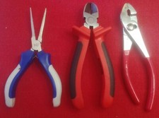 SET DI TRE UTENSILI - PINZA A BECCHI TONDI LUNGHI + TRONCHESI + MINI PAPPAGALLO