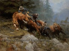 Grizzly Mountain Tela Giclée Prova d'artista di Andy Thomas, 18x24
