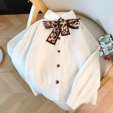 Cardigan Donna Bianco Con