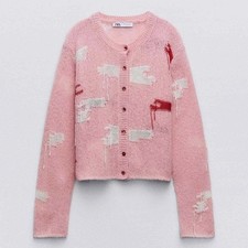 Maglione cardigan ritagliato