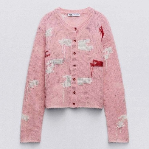 Maglione cardigan ritagliato