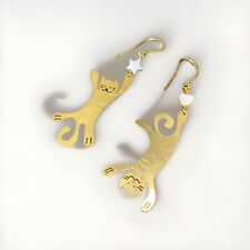 Orecchini Gatto Bronzo Oro e