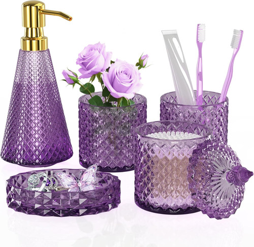 Set accessori bagno vetro - set,