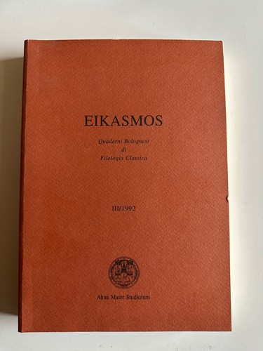Eikasmós iii 1992 quaderni - eikasmÓs, iii/1992