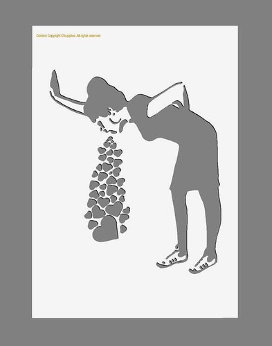 Banksy ragazza cuori mylar - ragazza,