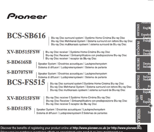 Pioneer bcs fs515 616 manuale - bcs-fs515,