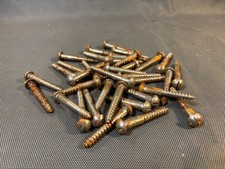 Lotto Di 35 Vite Legno Testa 8x50 Nuovo Antico Stock Ferramenta