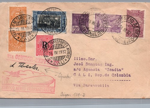 Zeppelin lettera viaggio - 1.,