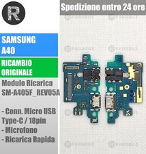 Connettore Dock Ricarica Micro USB C Microfono ORIGINALE SAMSUNG A40 SM A405 F