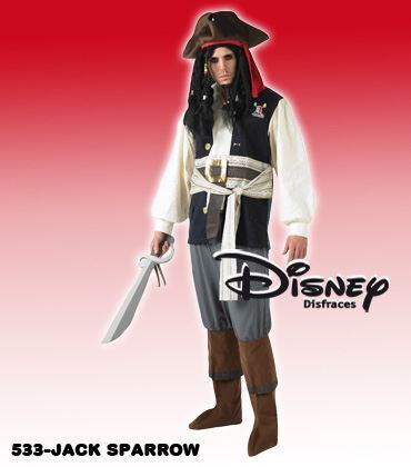 Costume jack sparrow - sparrow, disney