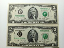 Banconote da 2 Dollari