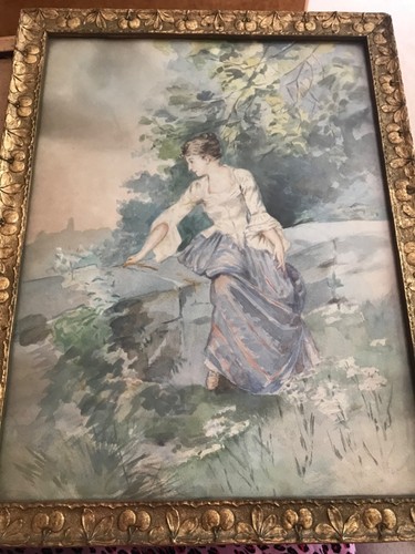 Antico quadro acquerello - antico,