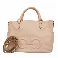 Borsa a tracolla Salvatore Ferragamo Gancini in pelle rosa 2 vie vintage aute...