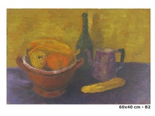 QUADRO AD OLIO NATURA MORTA FIRMATO BERT DATATO 68 PITTORE DI TORINO ITALIA B2