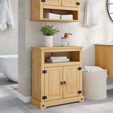 Mobile da Bagno Corona 70x33x80 cm in Legno Massello di Pino vidaXL