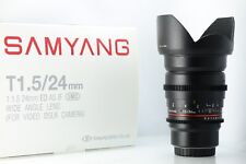 Samyang 24mm T1.5 VDSLR ED AS IF UMC for MFT in Mint Condition With Box