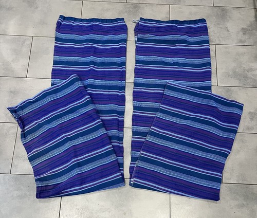 Coppia tende righe blu - a,