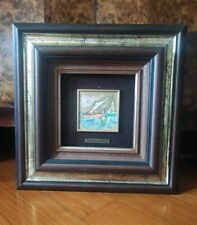 Giuseppe Viola olio su lamina d'oro 24K  7,5x7,5 "Barche di pescatori"