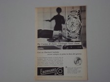 advertising Pubblicità 1960 OROLOGIO EBERHARD SCAFODAT