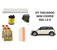 KIT TAGLIANDO 4 FILTRI + 4LT OLIO CASTROL MINI COOPER D R56 1.6D 90 109 CV