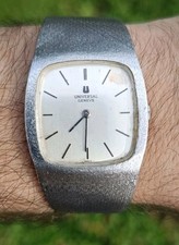 Universal Geneve White Shadow “Cobra” 842114 in solid silver  1-42 Tank