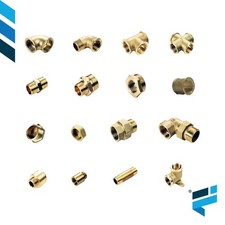 RACCORDI IN OTTONE GIALLO 1/2" 3/4" 1"1"1/4 1"1/2 2" A STRINGERE PER ACQUA E GAS